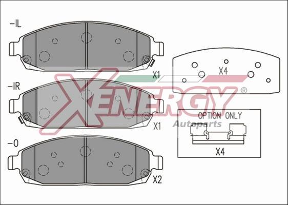 AP XENERGY X41253 - Bremžu uzliku kompl., Disku bremzes adetalas.lv