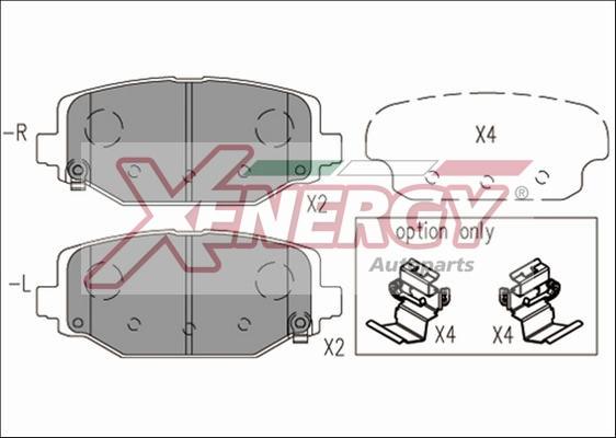 AP XENERGY X41268 - Bremžu uzliku kompl., Disku bremzes adetalas.lv