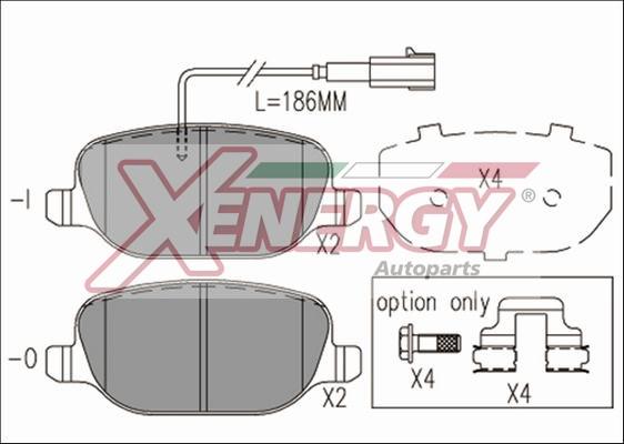 AP XENERGY X41203 - Bremžu uzliku kompl., Disku bremzes adetalas.lv