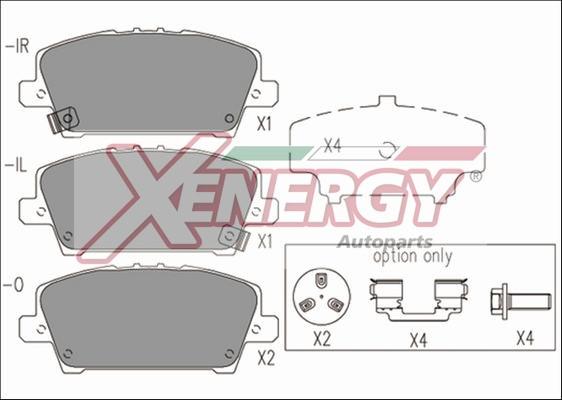 AP XENERGY X41221 - Bremžu uzliku kompl., Disku bremzes adetalas.lv