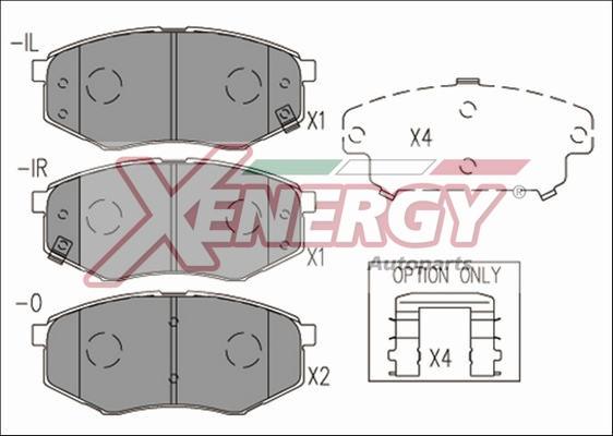 AP XENERGY X41228 - Bremžu uzliku kompl., Disku bremzes adetalas.lv