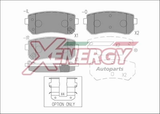 AP XENERGY X41274 - Bremžu uzliku kompl., Disku bremzes adetalas.lv