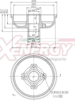 AP XENERGY X654301 - Bremžu trumulis adetalas.lv