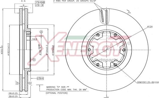 AP XENERGY X602913 - Bremžu diski adetalas.lv