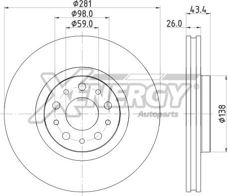 AP XENERGY X602925 - Bremžu diski adetalas.lv