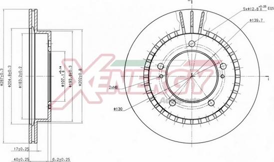 AP XENERGY X602800 - Bremžu diski adetalas.lv