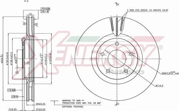 AP XENERGY X602740 - Bremžu diski adetalas.lv