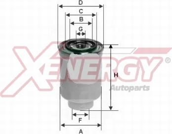 AP XENERGY X1537400 - Degvielas filtrs adetalas.lv