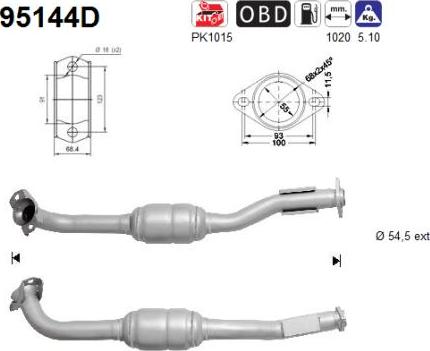 AS 95144D - Katalizators adetalas.lv