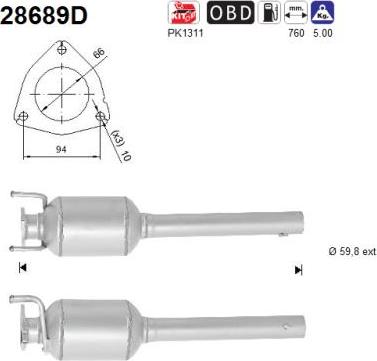 AS 28689D - Katalizators adetalas.lv