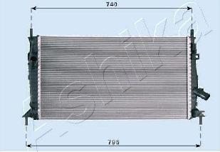 Ashika RDA053081 - Radiators, Motora dzesēšanas sistēma adetalas.lv