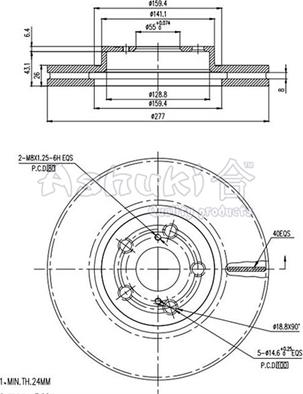 Ashuki 0990-9412 - Bremžu diski adetalas.lv