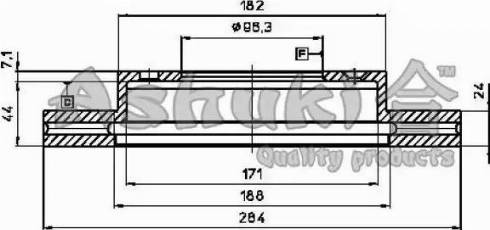 Ashuki 0990-2030 - Bremžu diski adetalas.lv