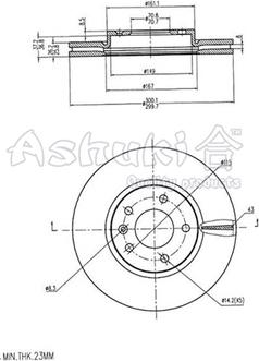 Ashuki 0990-7190 - Bremžu diski adetalas.lv