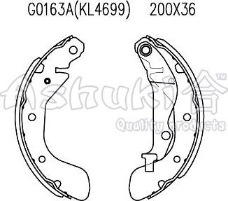 Ashuki 1050-7090 - Bremžu loku komplekts adetalas.lv