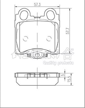 Ashuki 1083-7102 - Bremžu uzliku kompl., Disku bremzes adetalas.lv