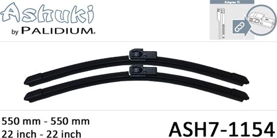 Ashuki ASH7-1154 - Stikla tīrītāja slotiņa adetalas.lv