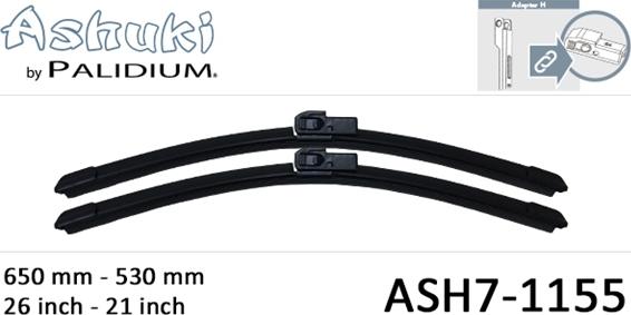 Ashuki ASH7-1155 - Stikla tīrītāja slotiņa adetalas.lv