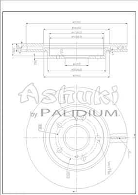 Ashuki K016-68 - Bremžu diski adetalas.lv