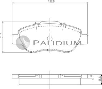 Ashuki P1-1486 - Bremžu uzliku kompl., Disku bremzes adetalas.lv