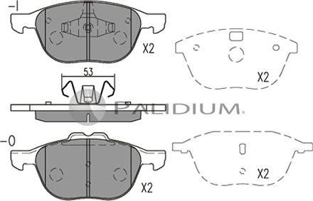 Ashuki P1-1564 - Bremžu uzliku kompl., Disku bremzes adetalas.lv