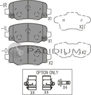 Ashuki P1-1536 - Bremžu uzliku kompl., Disku bremzes adetalas.lv