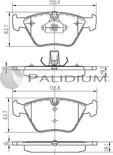 Ashuki P1-1095 - Bremžu uzliku kompl., Disku bremzes adetalas.lv