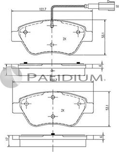 Ashuki P1-1044 - Bremžu uzliku kompl., Disku bremzes adetalas.lv