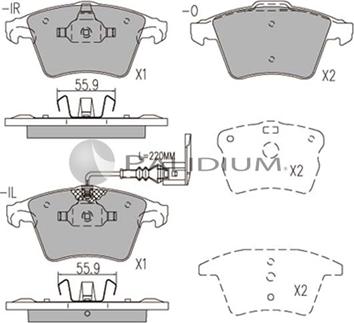 Ashuki P1-1048 - Bremžu uzliku kompl., Disku bremzes adetalas.lv