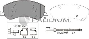 Ashuki P1-1053 - Bremžu uzliku kompl., Disku bremzes adetalas.lv