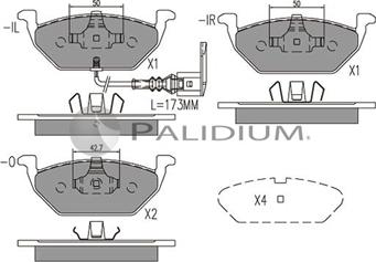 Ashuki P1-1001 - Bremžu uzliku kompl., Disku bremzes adetalas.lv