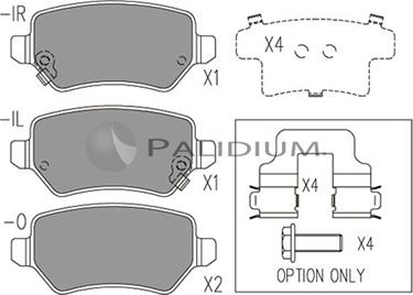 Ashuki P1-1012 - Bremžu uzliku kompl., Disku bremzes adetalas.lv