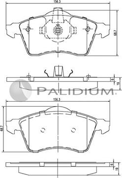 Ashuki P1-1197 - Bremžu uzliku kompl., Disku bremzes adetalas.lv