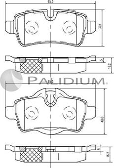 Ashuki P1-1147 - Bremžu uzliku kompl., Disku bremzes adetalas.lv