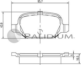 Ashuki P1-1161 - Bremžu uzliku kompl., Disku bremzes adetalas.lv