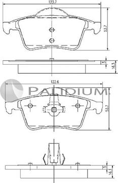 Ashuki P1-1110 - Bremžu uzliku kompl., Disku bremzes adetalas.lv