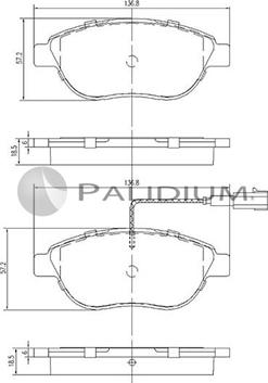 Ashuki P1-1130 - Bremžu uzliku kompl., Disku bremzes adetalas.lv