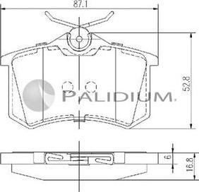 Ashuki P1-1121 - Bremžu uzliku kompl., Disku bremzes adetalas.lv