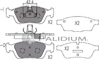 Ashuki P1-1122 - Bremžu uzliku kompl., Disku bremzes adetalas.lv