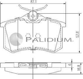 Ashuki P1-1172 - Bremžu uzliku kompl., Disku bremzes adetalas.lv