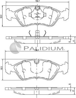 Ashuki P1-1311 - Bremžu uzliku kompl., Disku bremzes adetalas.lv