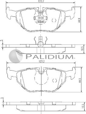 Ashuki P1-1297 - Bremžu uzliku kompl., Disku bremzes adetalas.lv