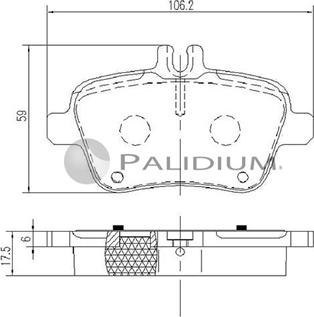 Ashuki P1-1259 - Bremžu uzliku kompl., Disku bremzes adetalas.lv