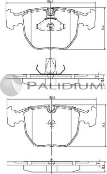 Ashuki P1-1222 - Bremžu uzliku kompl., Disku bremzes adetalas.lv