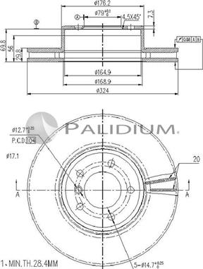 Ashuki P330-049 - Bremžu diski adetalas.lv