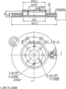 Ashuki P330-043 - Bremžu diski adetalas.lv