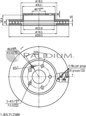 Ashuki P330-004 - Bremžu diski adetalas.lv