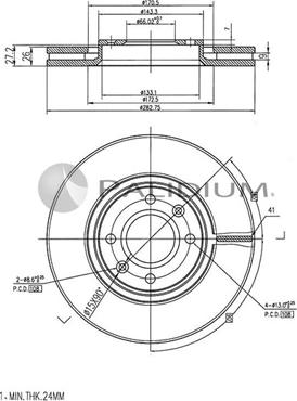 Ashuki P330-005 - Bremžu diski adetalas.lv