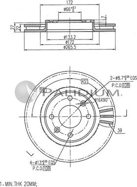 Ashuki P330-008 - Bremžu diski adetalas.lv