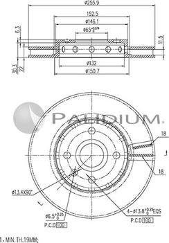 Ashuki P330-089 - Bremžu diski adetalas.lv